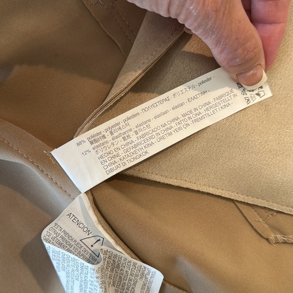 Zara Faux Suede Double Breasted Trench - Picture 6 of 12